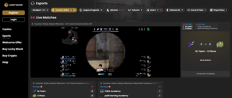 Lucky Block CS:GO Betting