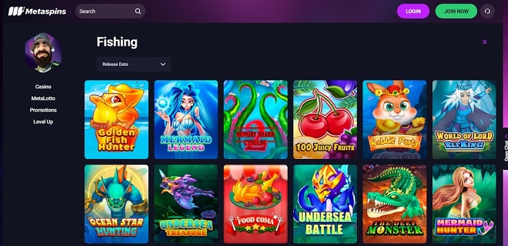 Metaspins Casino Fish Game Gambling