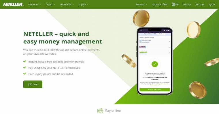 Neteller casinos