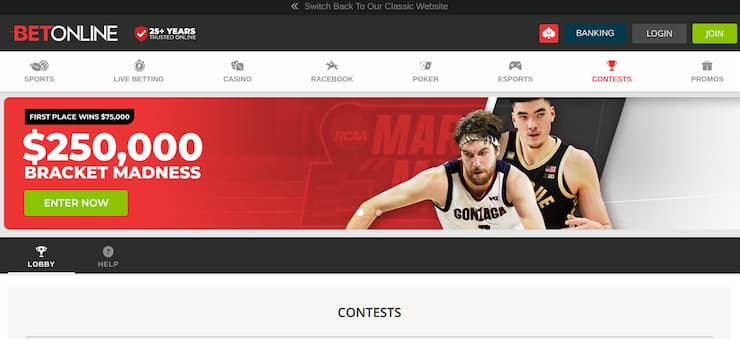BetOnline March Madness betting