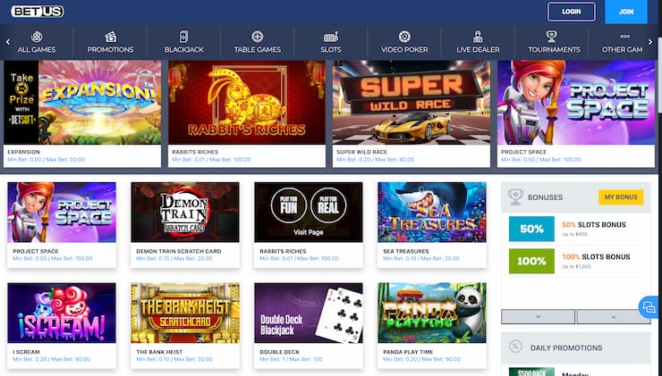 BetUS No Deposit Casino