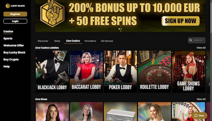 Lucky Block No Deposit Casino