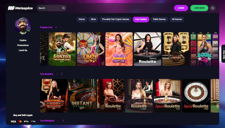 Metaspins Live Sic Bo Casino