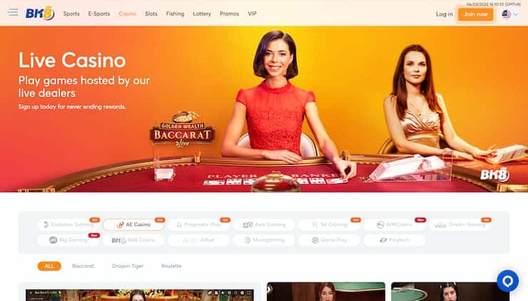 BK8 Live Craps Casino