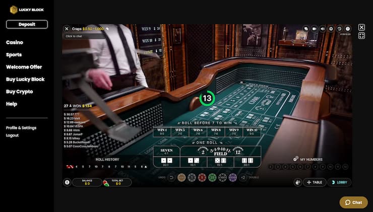 Lucky Block Live Craps Tips