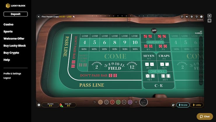 Craps First Person