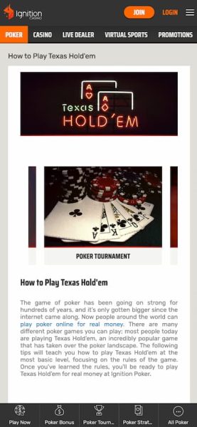 Ignition Poker Mobile