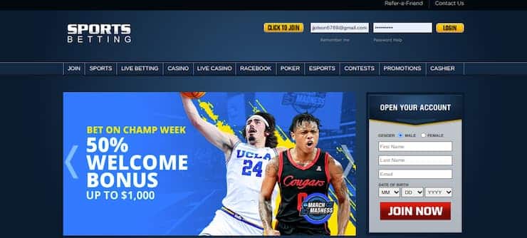 SportsBetting.ag NCAA Tournament betting