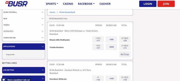 BUSR March Madness Elite Eight online gambling