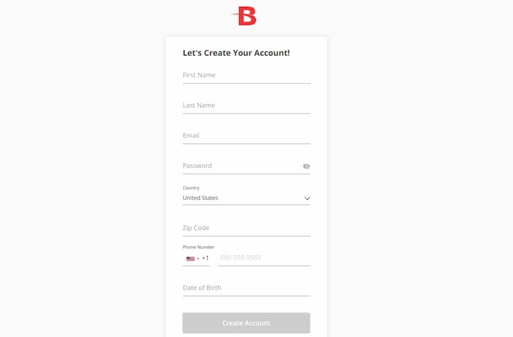 BetOnline signup step 2