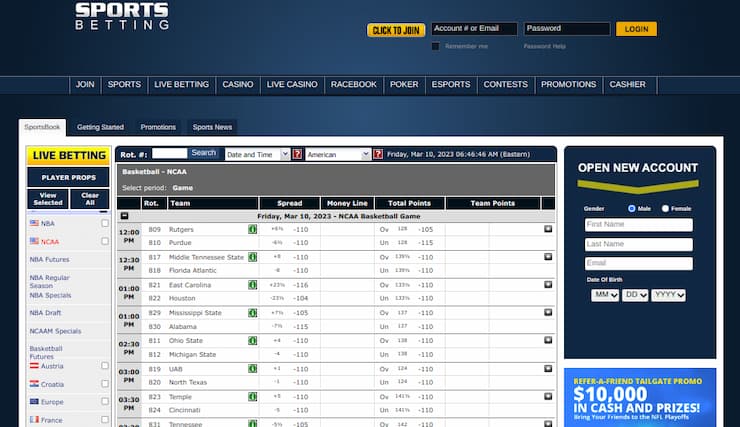SportsBetting.ag Final Four online betting