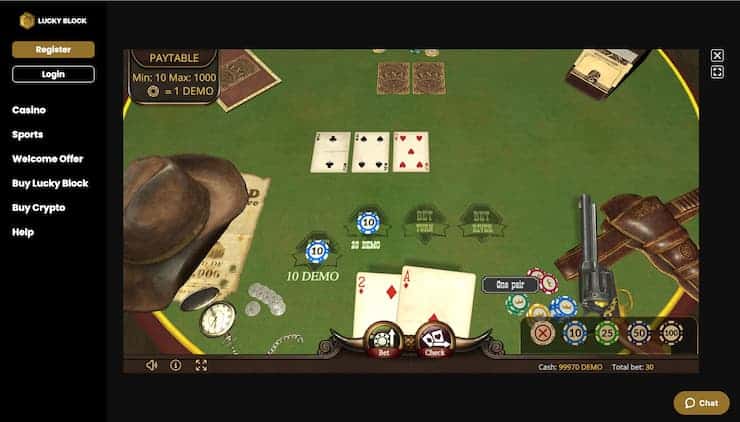 Poker Against The House