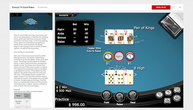 Tri Card Poker