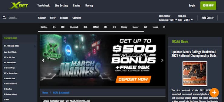 XBet March Madness title odds