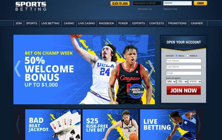 SportsBetting.ag odds to win March Madness