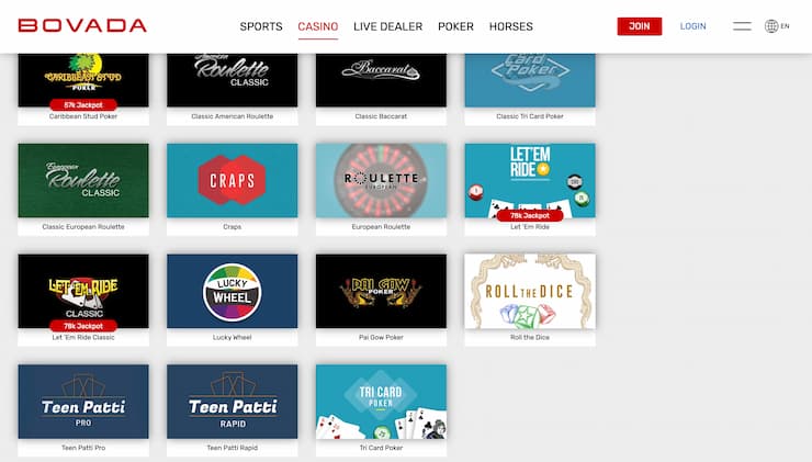 Bovada Pai Gow Poker Casino