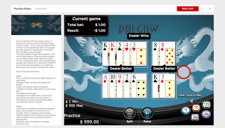 Play Pai Gow Poker