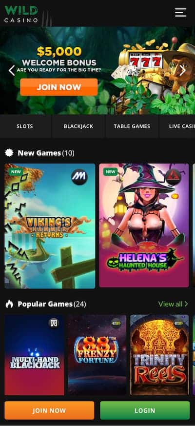 Wild Casino App