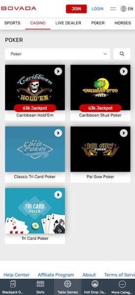 Bovada Idaho Casino App