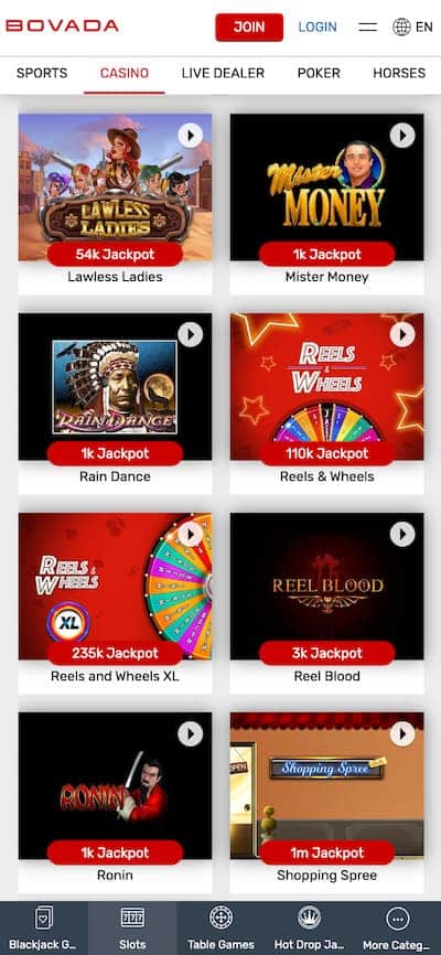 Bovada Casino App