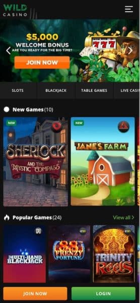 Wild Casino Wyoming Casino App