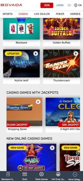 Bovada Wyoming Casino App