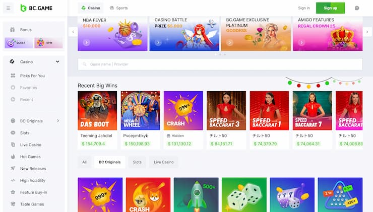BC Game Prepaid Card Online Casino