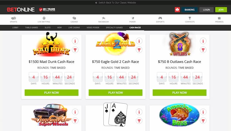 BetOnline Prepaid Card Online Casino
