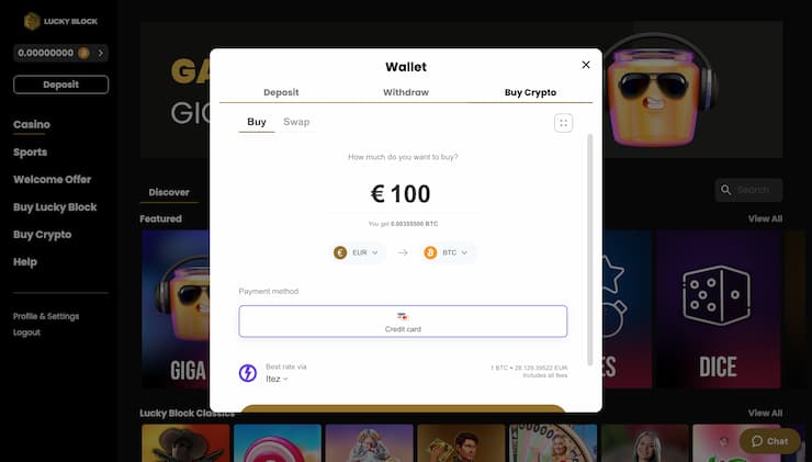 Lucky Block Buy Bitcoin with a Prepaid Card
