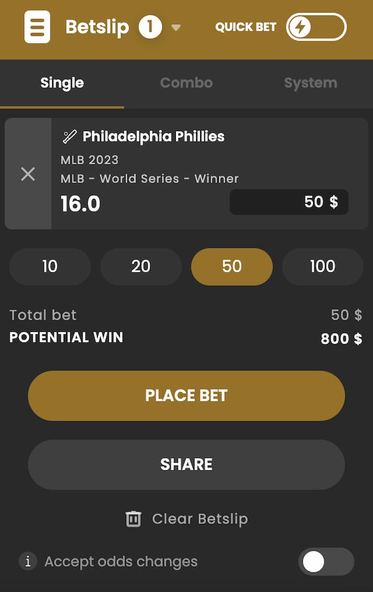 lucky block sign up step 5 - world series betting