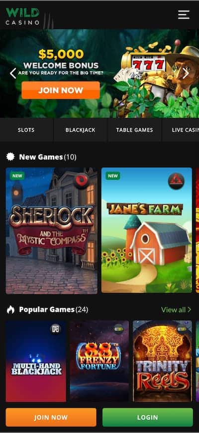 Wild Casino App