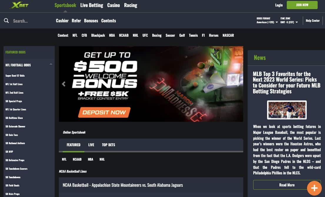 XBet basketball betting offers