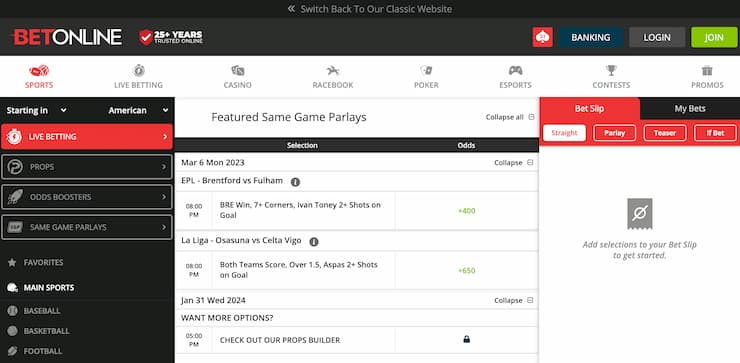 betonline parlay betting