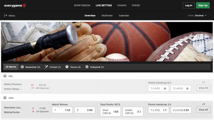everygame live betting