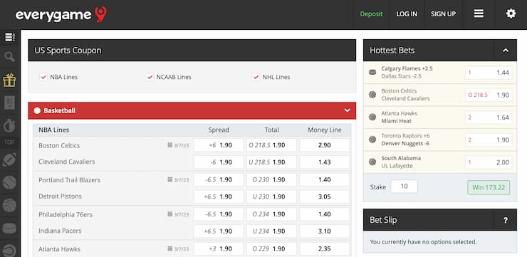 everygame parlay betting