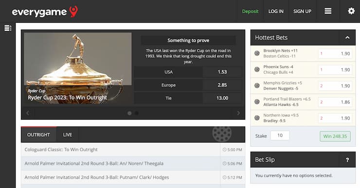 everygame golf betting