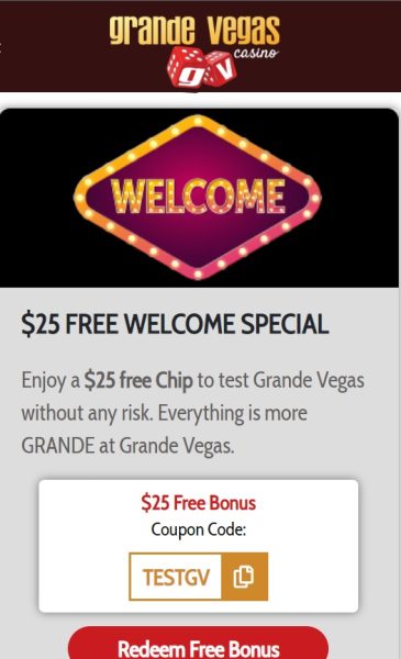 free no deposit raffle grande vegas