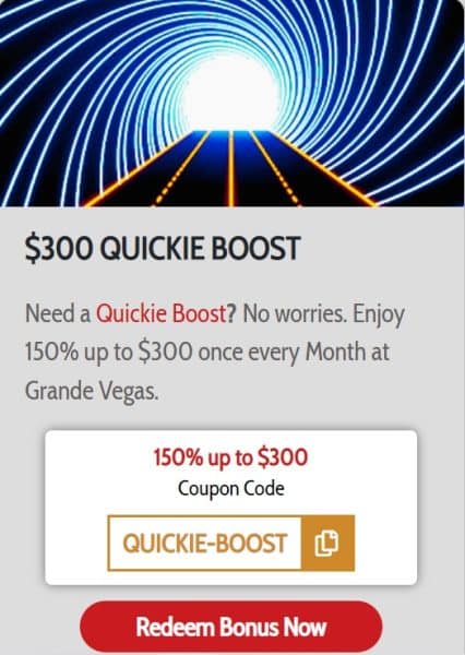 grande vegas quickie boost