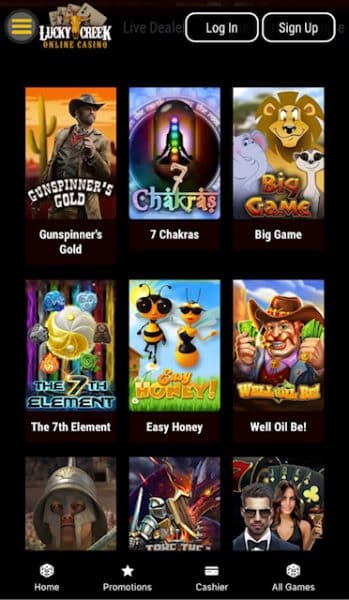 Lucky Block mobile homepage