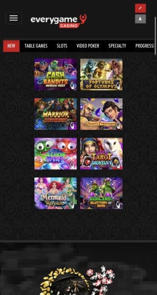 Everygame homepage