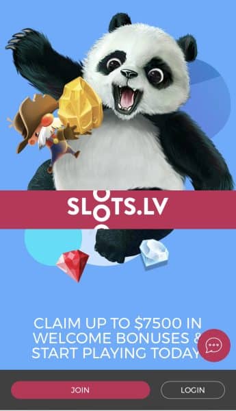 Slots.LV homepage