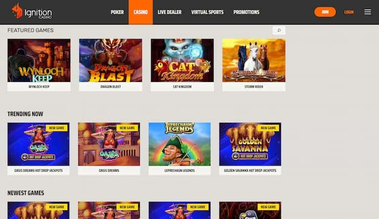 Ignition WA online casino