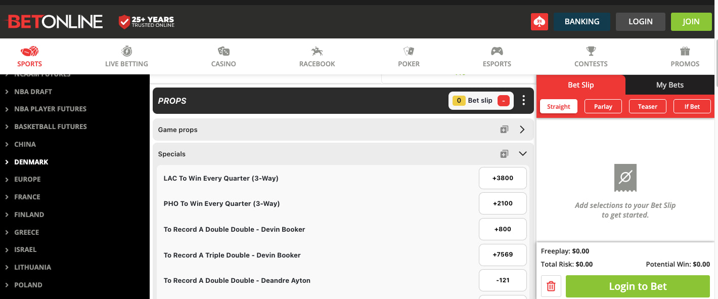 NBA special wire bet Clippers