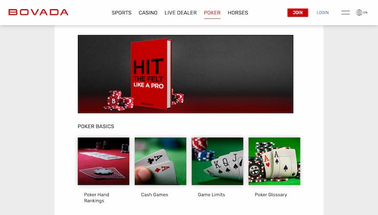 Bovada New Jersey Online Poker Casino