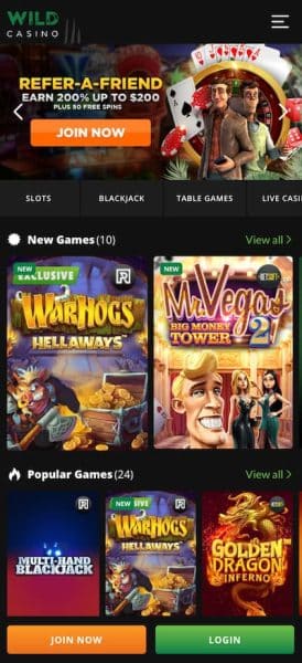 Wild Casino Iowa Casino App