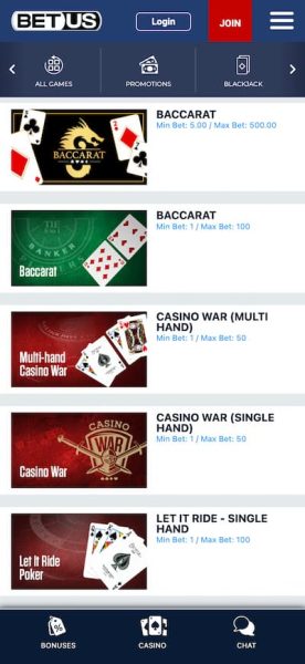 BetUS Casino App