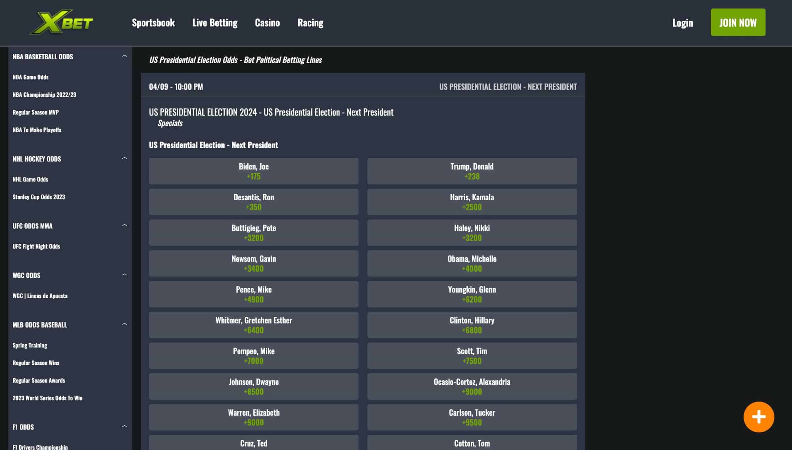 XBet - Political Betting