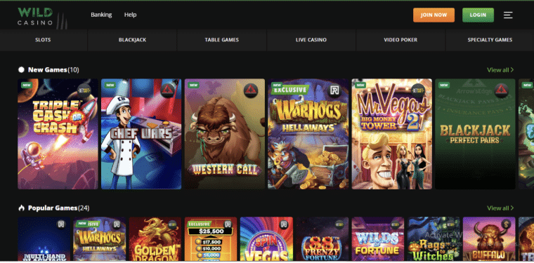 Wild Casino Game Catalog