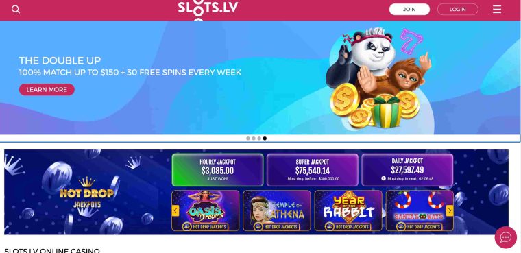 Slots LV homepage