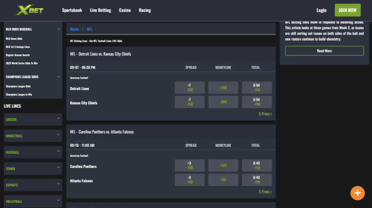 Bet NFL betting